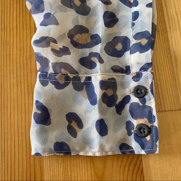 Mudd Sheer Cheetah Print Blouse - Picture 11 of 16